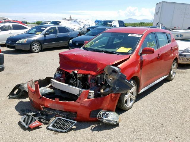 5Y2SP67009Z470163 - 2009 PONTIAC VIBE RED photo 2