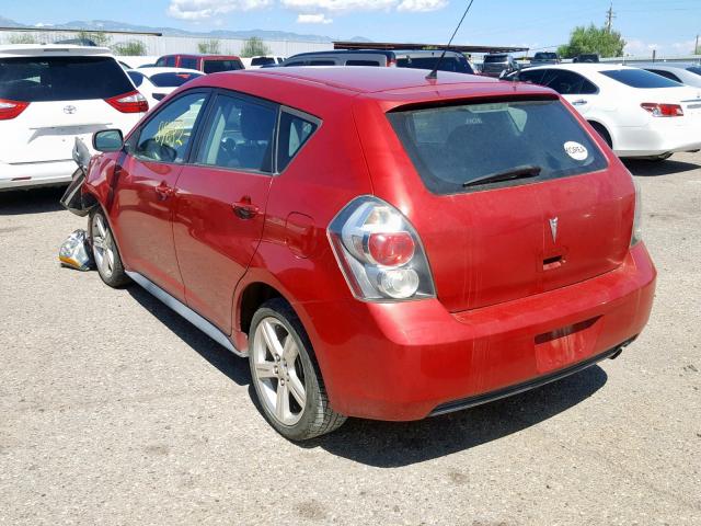 5Y2SP67009Z470163 - 2009 PONTIAC VIBE RED photo 3