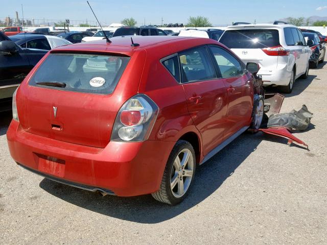 5Y2SP67009Z470163 - 2009 PONTIAC VIBE RED photo 4