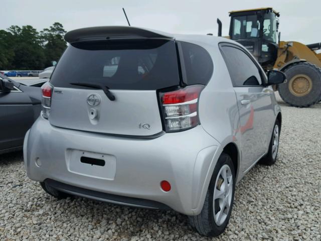 JTNJJXB07CJ010994 - 2012 TOYOTA SCION IQ SILVER photo 4