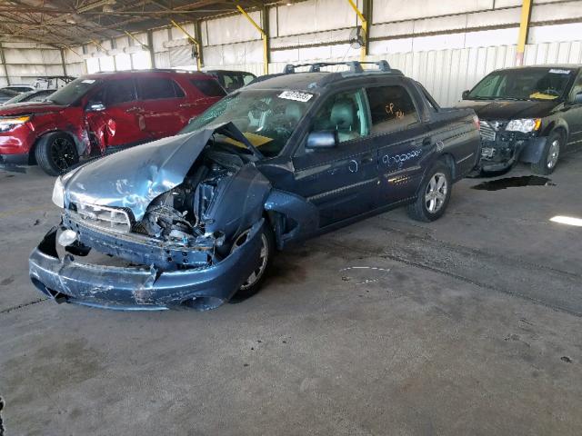 4S4BT62C667101663 - 2006 SUBARU BAJA SPORT BLUE photo 2