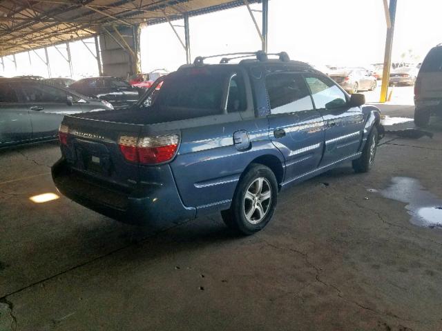 4S4BT62C667101663 - 2006 SUBARU BAJA SPORT BLUE photo 4