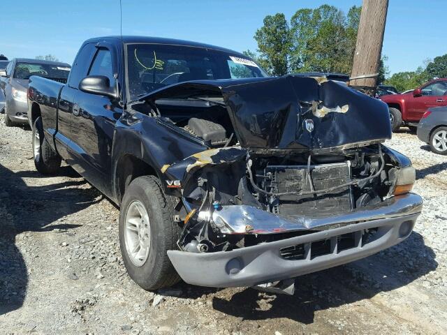 1B7GL22X8YS507580 - 2000 DODGE DAKOTA BLACK photo 1