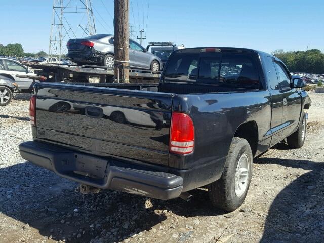 1B7GL22X8YS507580 - 2000 DODGE DAKOTA BLACK photo 4