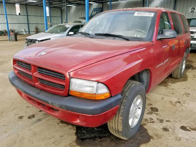 1B4HS28N91F501831 - 2001 DODGE DURANGO BURGUNDY photo 2