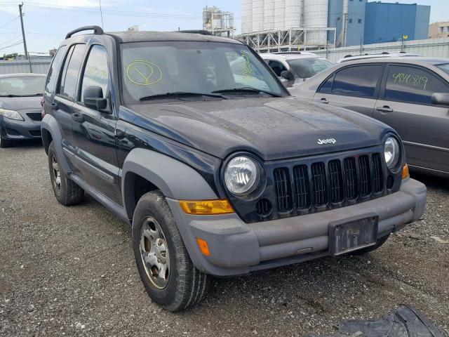 1J4GL48K16W125284 - 2006 JEEP LIBERTY SP BLACK photo 1