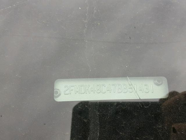 2FMDK48C47BB51431 - 2007 FORD EDGE SEL CHARCOAL photo 10