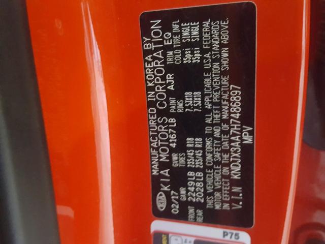KNDJX3AA7H7486897 - 2017 KIA SOUL ! Qırmızı foto 10