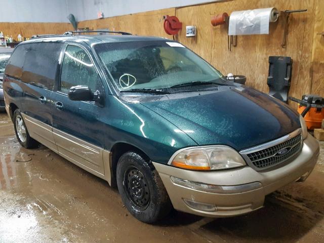 2FMZA5341YBA78647 - 2000 FORD WINDSTAR S GREEN photo 1