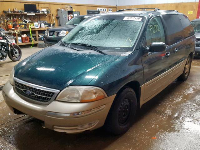 2FMZA5341YBA78647 - 2000 FORD WINDSTAR S GREEN photo 2