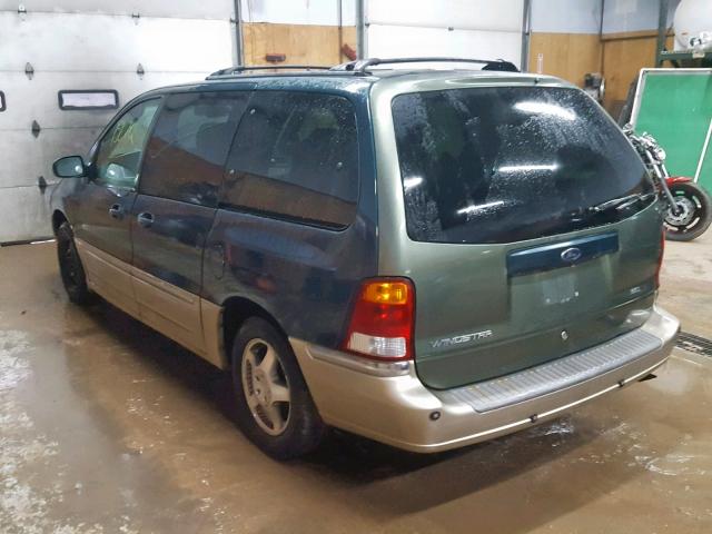 2FMZA5341YBA78647 - 2000 FORD WINDSTAR S GREEN photo 3