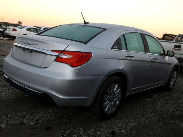 1C3CCBAB2CN319346 - 2012 CHRYSLER 200 LX SILVER photo 4