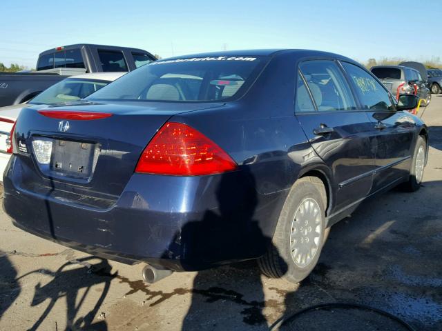 1HGCM56117A213012 - 2007 HONDA ACCORD VAL BLUE photo 4