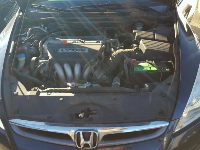 1HGCM56117A213012 - 2007 HONDA ACCORD VAL BLUE photo 7