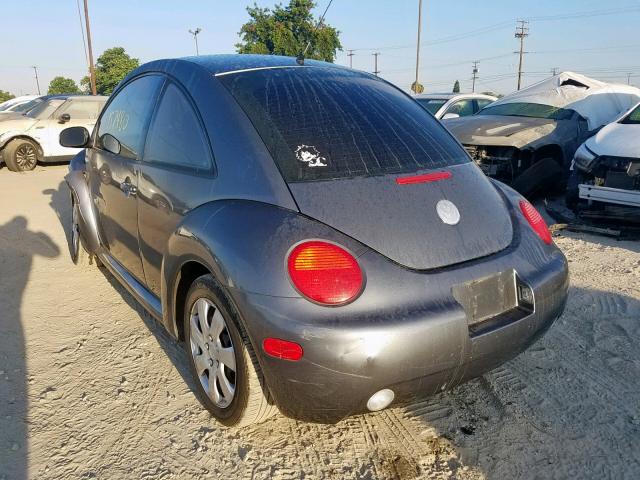 3VWCB21C72M438913 - 2002 VOLKSWAGEN NEW BEETLE ნაცრისფერი ფოტო 3