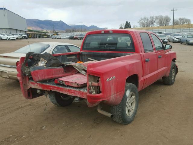 1D7CW3GK6AS235079 - 2010 DODGE DAKOTA SXT RED photo 4