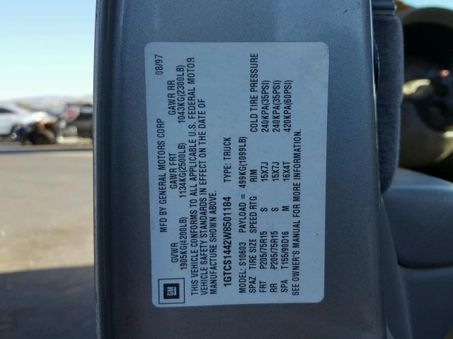 1GTCS1442W8501184 - 1998 GMC SONOMA TAN photo 10