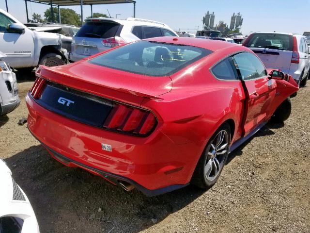 1FA6P8CF5H5250777 - 2017 FORD MUSTANG GT RED photo 4
