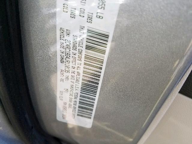 2C4RC1BG4JR110135 - 2018 CHRYSLER PACIFICA T GRAY photo 10