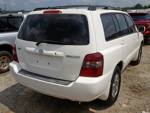 JTEGD21A460142619 - 2006 TOYOTA HIGHLANDER WHITE photo 4