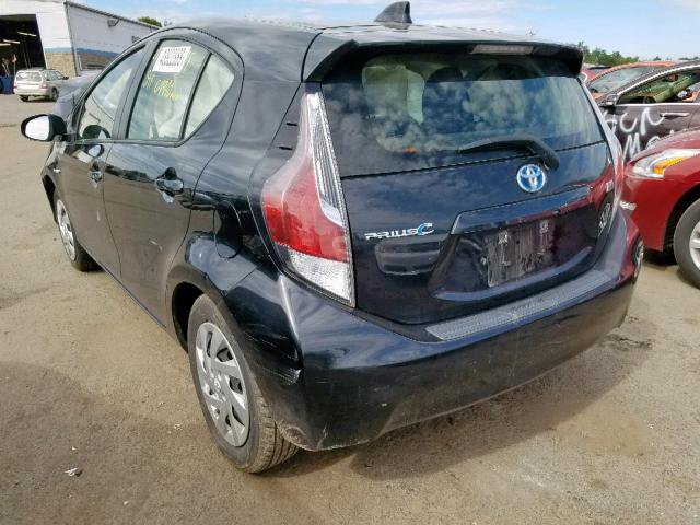 JTDKDTB35F1581505 - 2015 TOYOTA PRIUS C BLACK photo 3