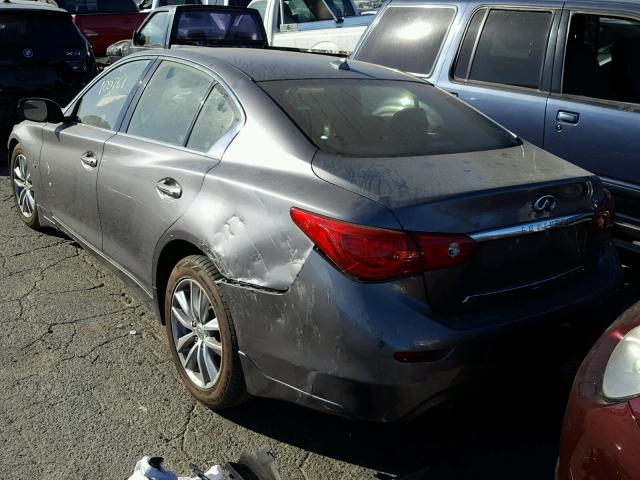 JN1BV7AP8EM673278 - 2014 INFINITI Q50 BASE GRAY photo 3