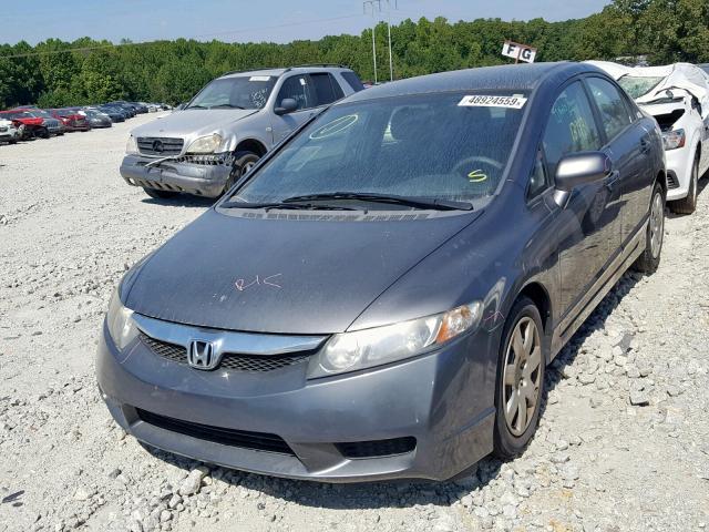 2HGFA16509H350108 - 2009 HONDA CIVIC LX GRAY photo 2