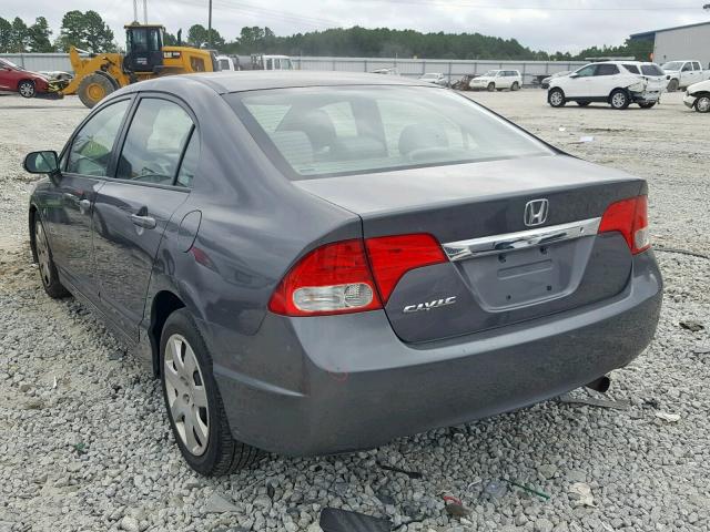 2HGFA16509H350108 - 2009 HONDA CIVIC LX GRAY photo 3