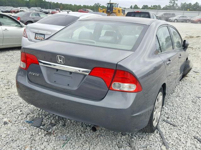 2HGFA16509H350108 - 2009 HONDA CIVIC LX GRAY photo 4