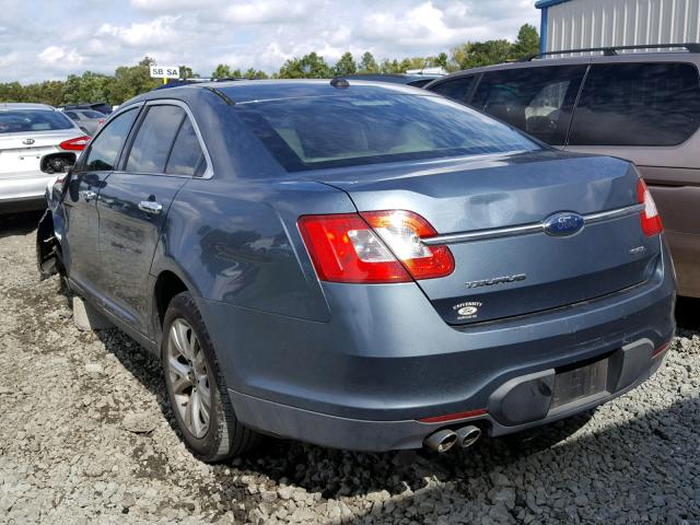 1FAHP2EW8AG157393 - 2010 FORD TAURUS SEL BLUE photo 3