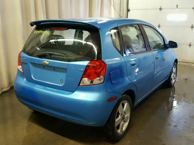 KL1TD666X7B769546 - 2007 CHEVROLET AVEO BASE Көк фото 4