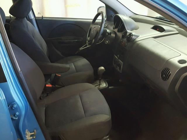 KL1TD666X7B769546 - 2007 CHEVROLET AVEO BASE Көк фото 5