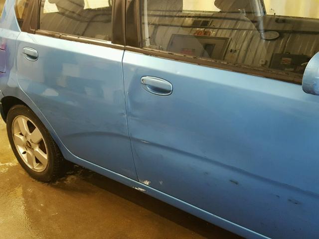 KL1TD666X7B769546 - 2007 CHEVROLET AVEO BASE Көк фото 9