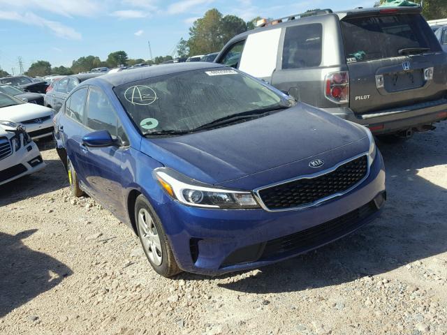 3KPFK4A70HE152824 - 2017 KIA FORTE LX BLUE photo 1