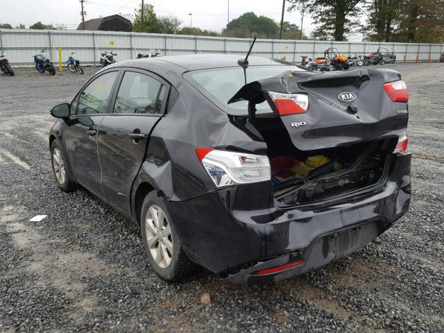 KNADN4A33C6072246 - 2012 KIA RIO EX BLACK photo 3