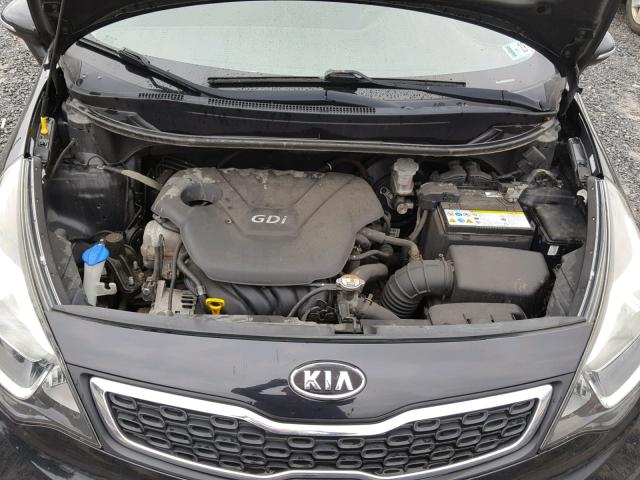 KNADN4A33C6072246 - 2012 KIA RIO EX BLACK photo 7