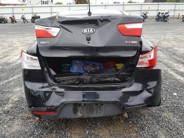 KNADN4A33C6072246 - 2012 KIA RIO EX BLACK photo 9