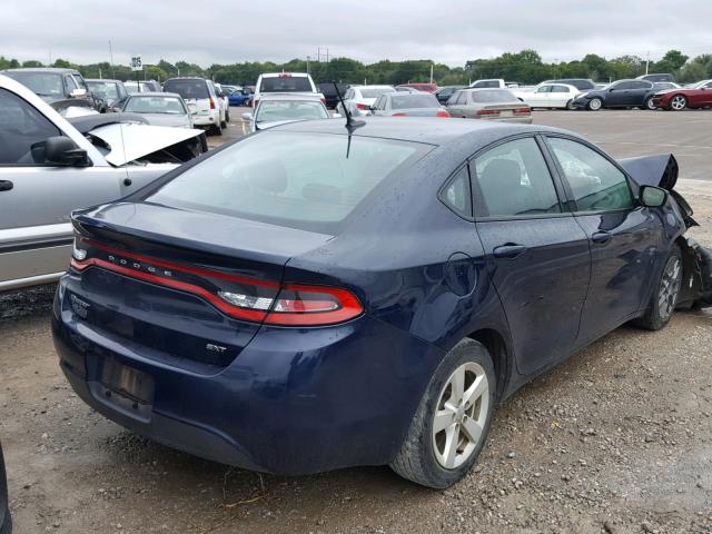 1C3CDFBB1FD337205 - 2015 DODGE DART SXT BLUE photo 4