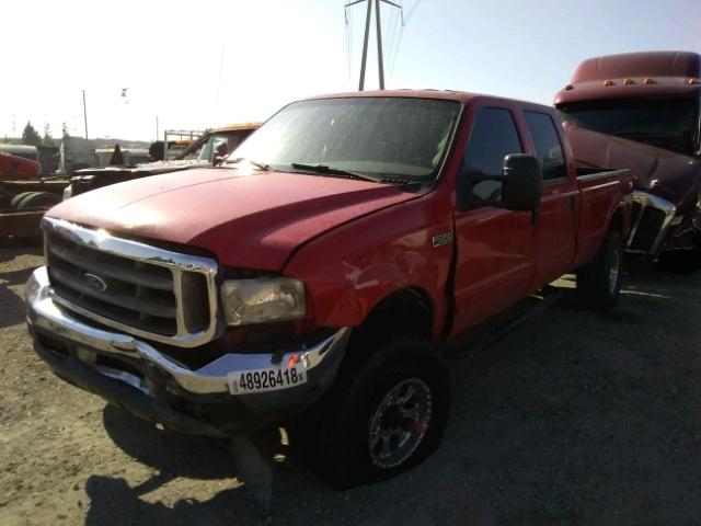 1FTSW31F11EB01564 - 2001 FORD F350 SRW S RED photo 2