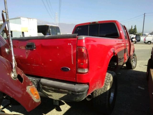 1FTSW31F11EB01564 - 2001 FORD F350 SRW S RED photo 4