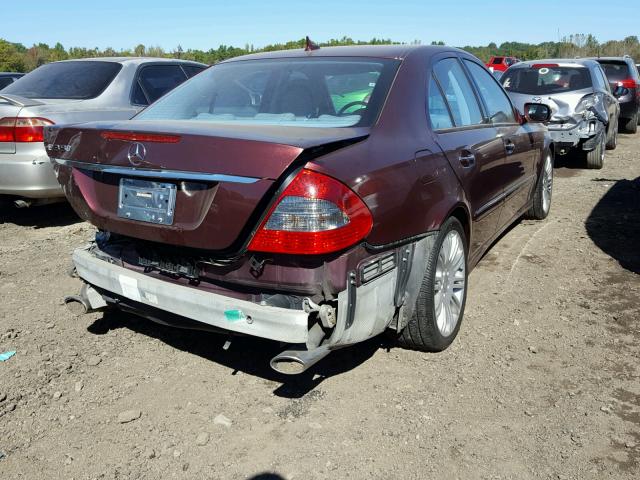 WDBUF56X57B039813 - 2007 MERCEDES-BENZ E 350 MAROON photo 4