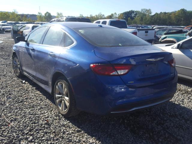 1C3CCCABXFN719746 - 2015 CHRYSLER 200 LIMITE BLUE photo 3