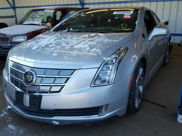 1G6RR1E43EU601064 - 2014 CADILLAC ELR LUXURY SILVER photo 2