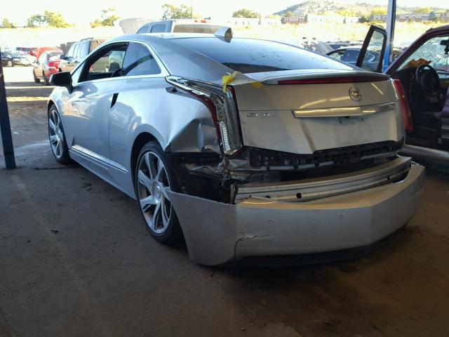 1G6RR1E43EU601064 - 2014 CADILLAC ELR LUXURY SILVER photo 3