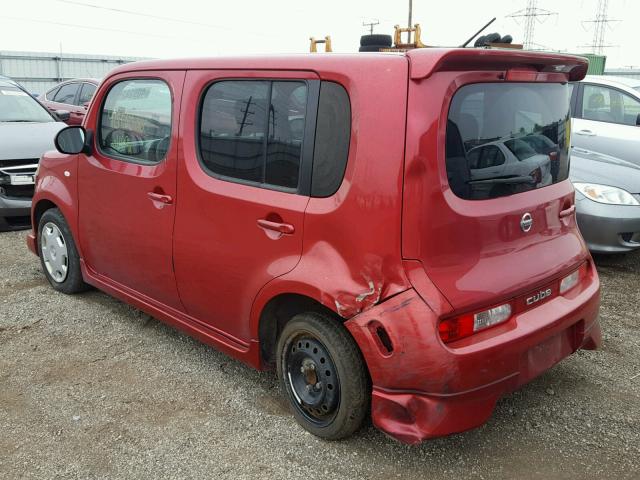 JN8AZ28R49T126810 - 2009 NISSAN CUBE BASE RED photo 3