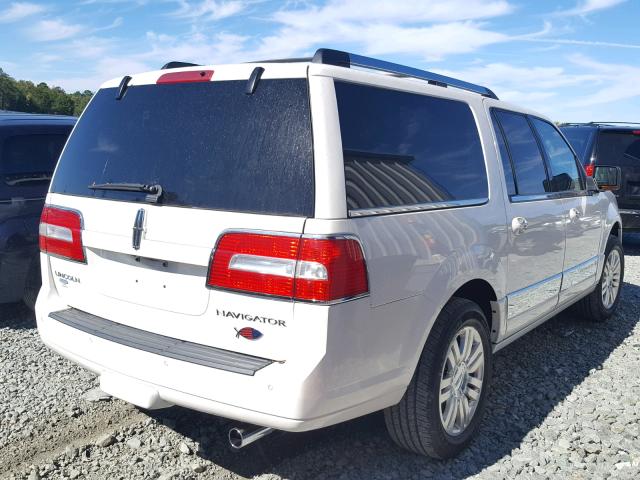 5LMJJ3J50CEL01042 - 2012 LINCOLN NAVIGATOR Ақ фото 4