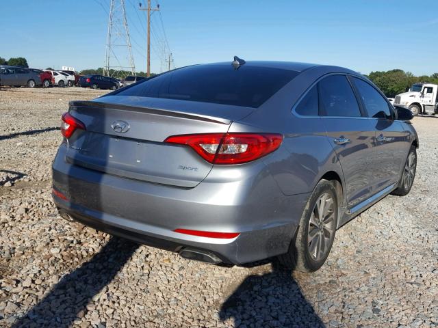 5NPE34AF2FH129439 - 2015 HYUNDAI SONATA SPO SILVER photo 4