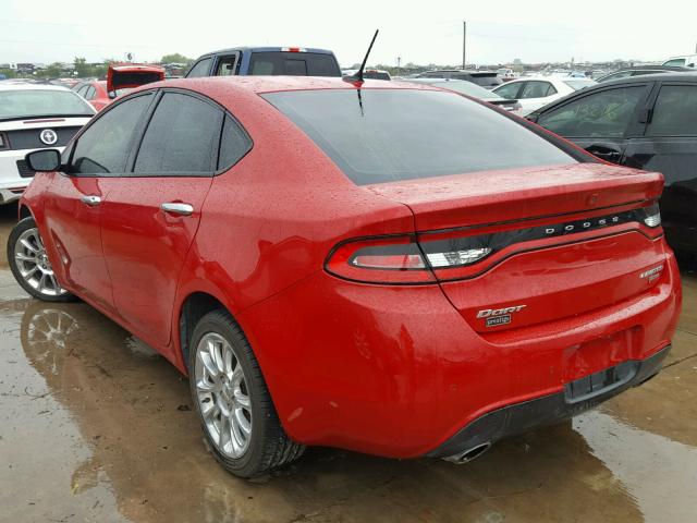 1C3CDFCH2DD317691 - 2013 DODGE DART LIMIT RED photo 3