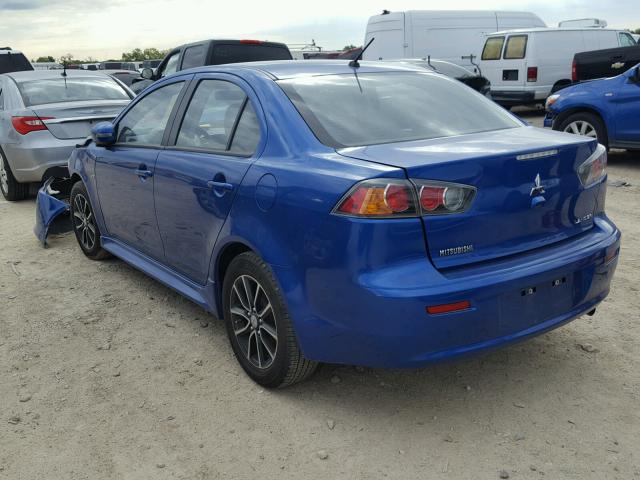 JA32U2FU0HU011151 - 2017 MITSUBISHI LANCER ES BLUE photo 3