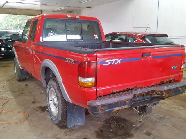 1FTCR15X0TPA56711 - 1996 FORD RANGER SUP RED photo 3